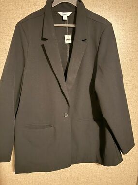 Old Navy Black Single-Button Notch Lapel Blazer